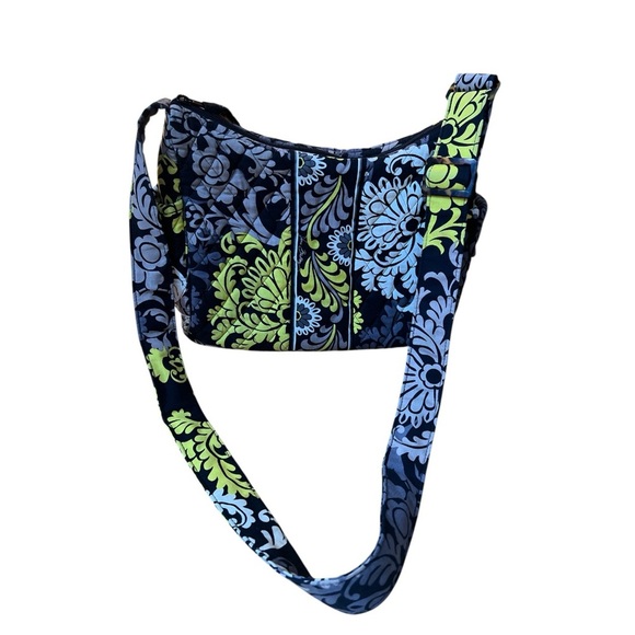 Vera Bradley Hipster Crossbody Bag Blue Green Baroque Floral Adjustable Strap - Picture 3 of 10
